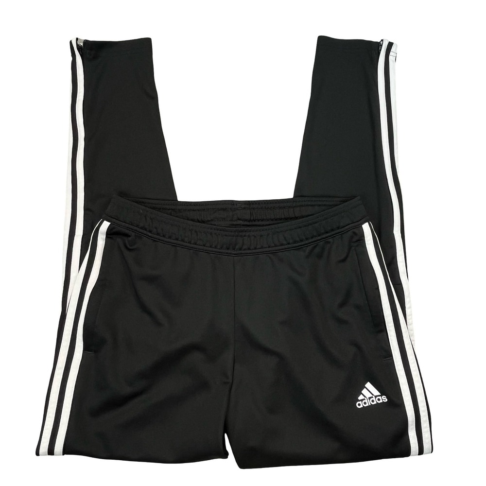Adidas Mens Track Pants Black Climacool 3-Stripe Soccer Training Sporty M